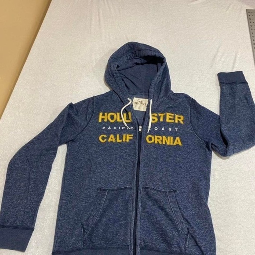 Blue Hollister California full zip-up hoodie Men medium. SKU196